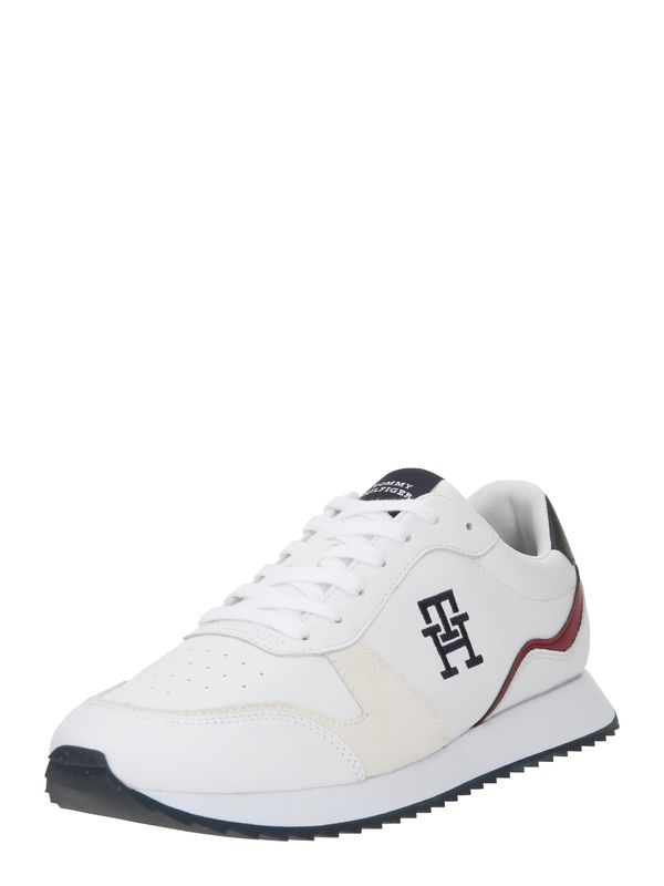 TOMMY HILFIGER TOMMY HILFIGER Nizke superge 'RUNNER EVO'  svetlo bež / vinsko rdeča / črna / bela