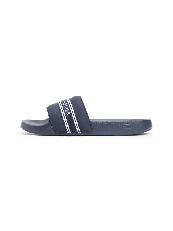 TOMMY HILFIGER TOMMY HILFIGER Nizki natikači  temno modra / bela
