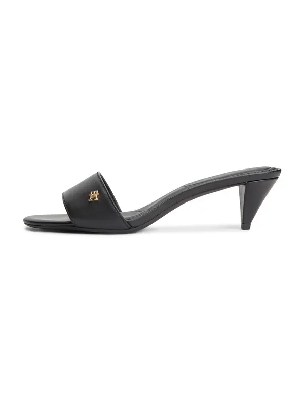 TOMMY HILFIGER TOMMY HILFIGER Nizki natikači 'TH Monogram Heeled'  črna