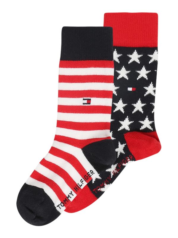 TOMMY HILFIGER TOMMY HILFIGER Nogavice  kobalt modra / rdeča / bela