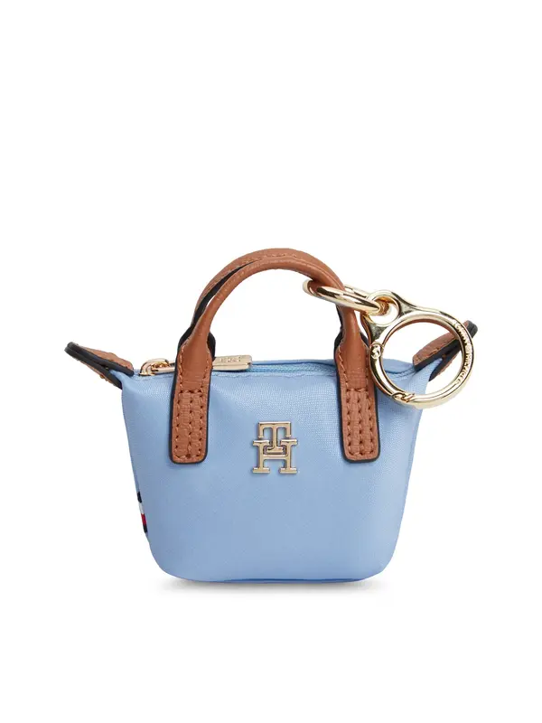 TOMMY HILFIGER TOMMY HILFIGER Obesek za ključe 'Popette'  svetlo modra / rjava