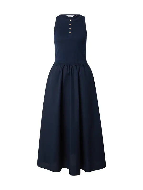 TOMMY HILFIGER TOMMY HILFIGER Obleka 'Gold-tone Button Sleeveless Maxi'  mornarska