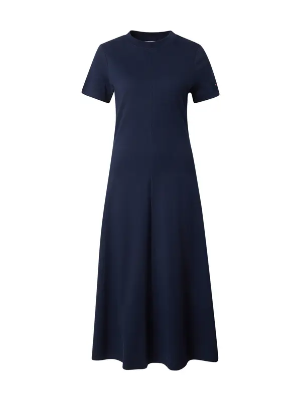 TOMMY HILFIGER TOMMY HILFIGER Obleka 'Interlock Midi Fit And Flare'  modra