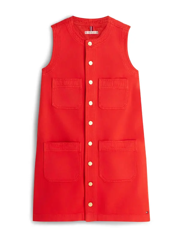 TOMMY HILFIGER TOMMY HILFIGER Obleka  oranžno rdeča