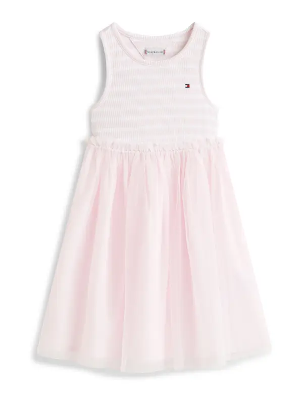 TOMMY HILFIGER TOMMY HILFIGER Obleka  pastelno roza / bela