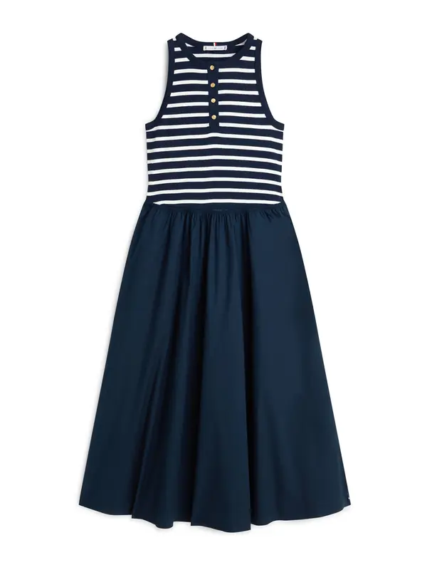 TOMMY HILFIGER TOMMY HILFIGER Obleka  temno modra / bela