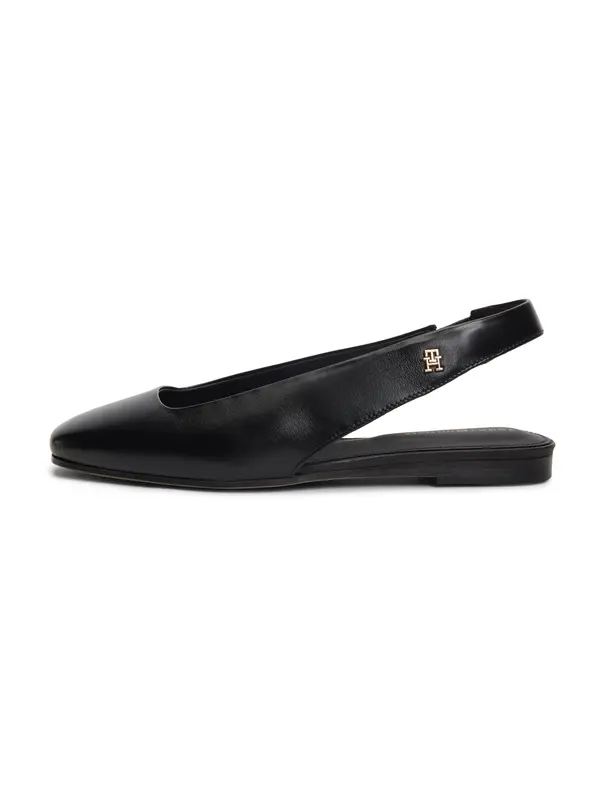 TOMMY HILFIGER TOMMY HILFIGER Odprte balerinke 'Slingback'  črna
