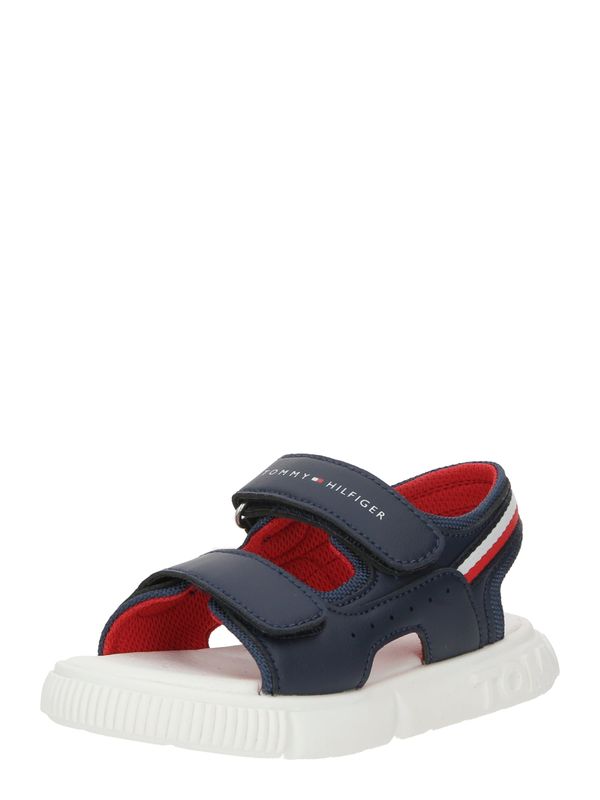 TOMMY HILFIGER TOMMY HILFIGER Odprti čevlji  marine / temno rdeča / bela