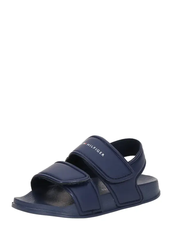 TOMMY HILFIGER TOMMY HILFIGER Odprti čevlji  mornarska / brusnica / bela