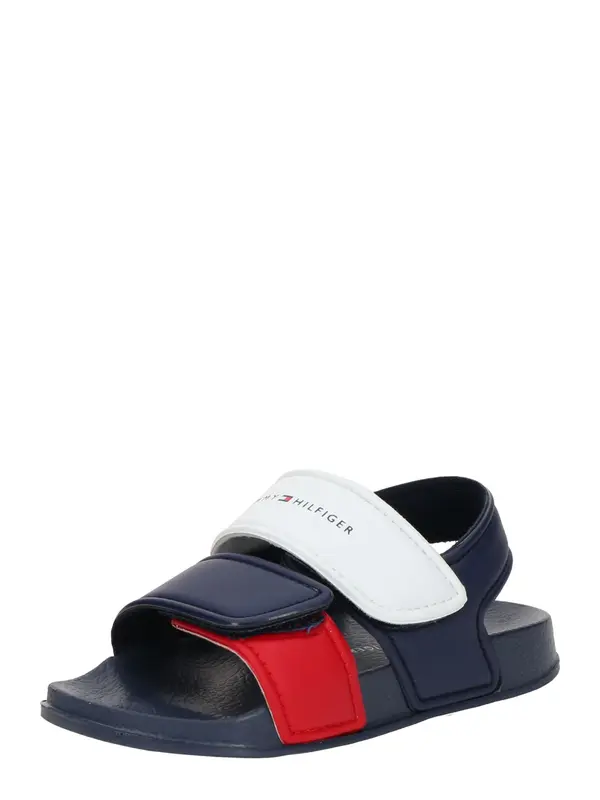 TOMMY HILFIGER TOMMY HILFIGER Odprti čevlji  mornarska / rdeča / bela