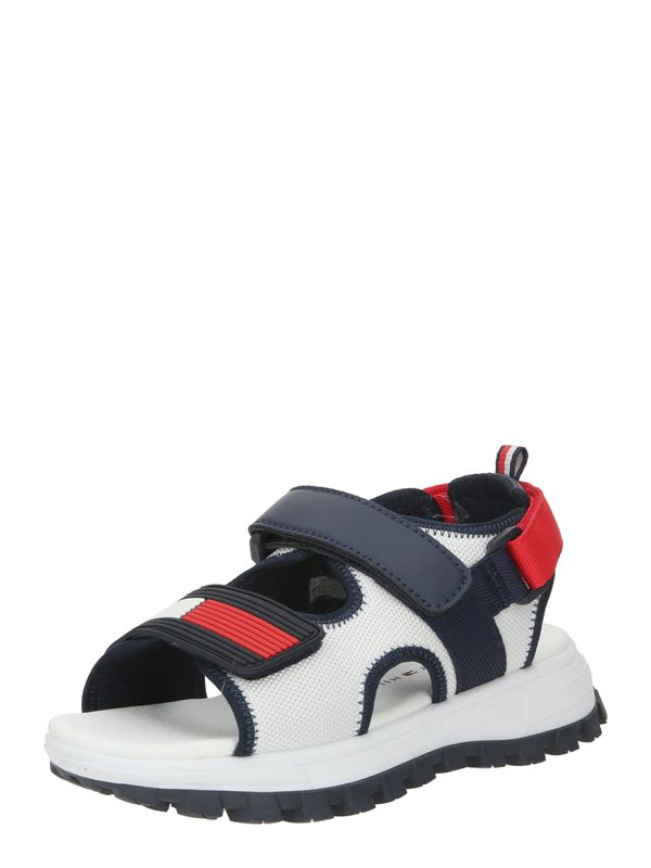 TOMMY HILFIGER TOMMY HILFIGER Odprti čevlji  temno modra / rdeča / bela