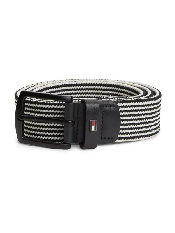 TOMMY HILFIGER TOMMY HILFIGER Pas 'Denton Braided Webbing Elastic'  mornarska / bela
