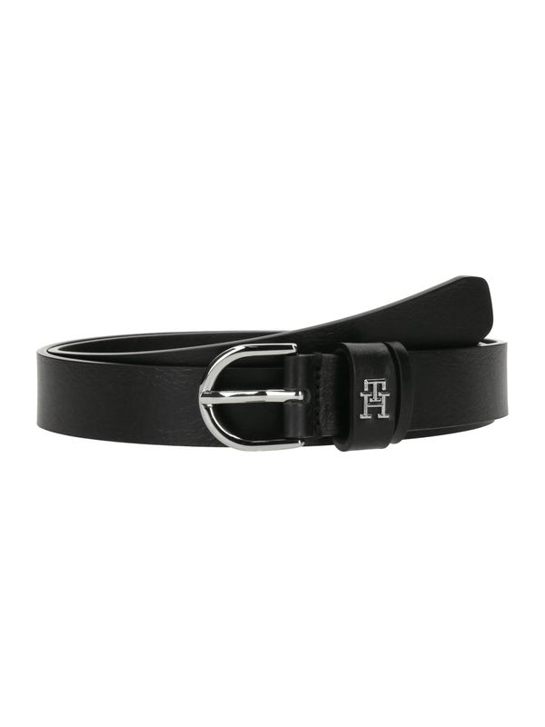 TOMMY HILFIGER TOMMY HILFIGER Pas 'ESSENTIAL EFFORTLESS'  črna / srebrna