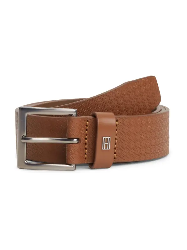 TOMMY HILFIGER TOMMY HILFIGER Pas 'Flag Plaque Embossed'  rjava
