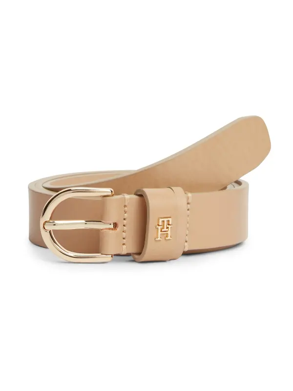 TOMMY HILFIGER TOMMY HILFIGER Pas 'TH Monogram'  svetlo rjava