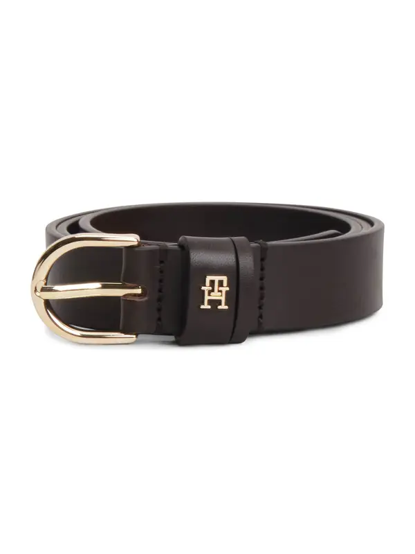 TOMMY HILFIGER TOMMY HILFIGER Pas 'TH Monogram'  temno rjava