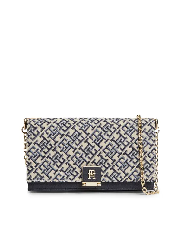 TOMMY HILFIGER TOMMY HILFIGER Pisemska torbica  bež / mornarska / svetlo modra