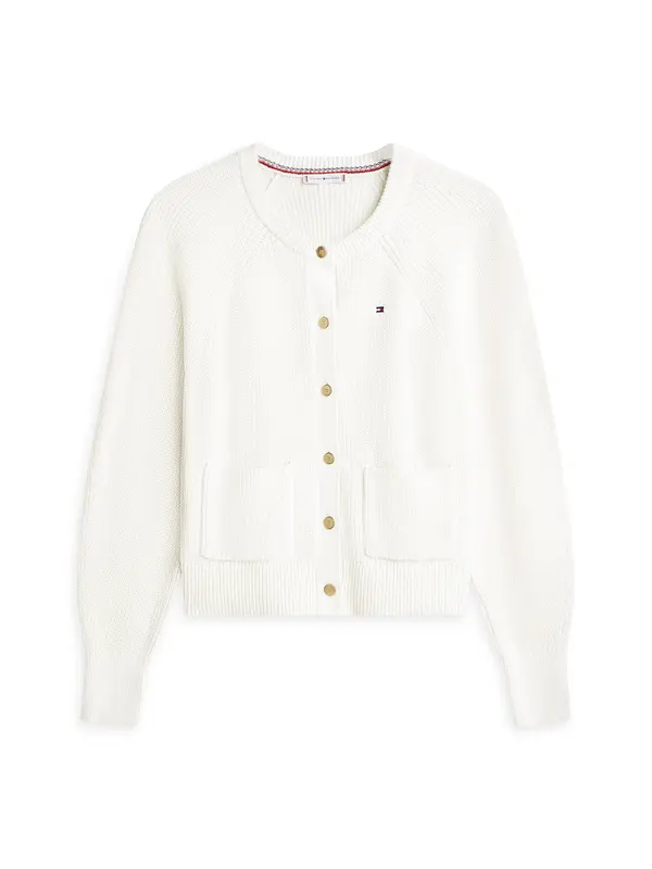 TOMMY HILFIGER TOMMY HILFIGER Pletena jopa  bela