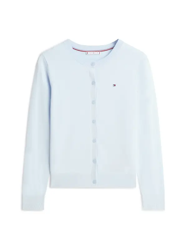 TOMMY HILFIGER TOMMY HILFIGER Pletena jopa 'Fine'  pastelno modra