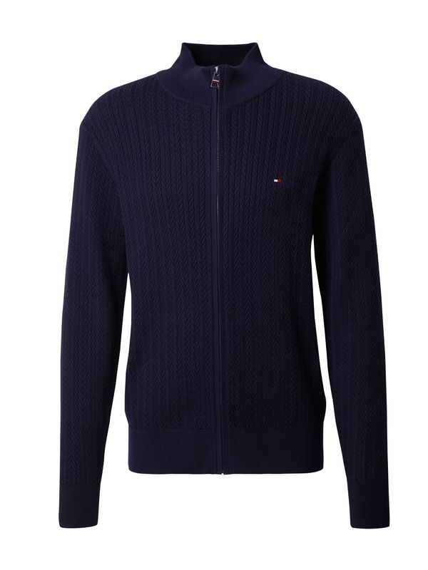 TOMMY HILFIGER TOMMY HILFIGER Pletena jopa 'Herringbone'  mornarska