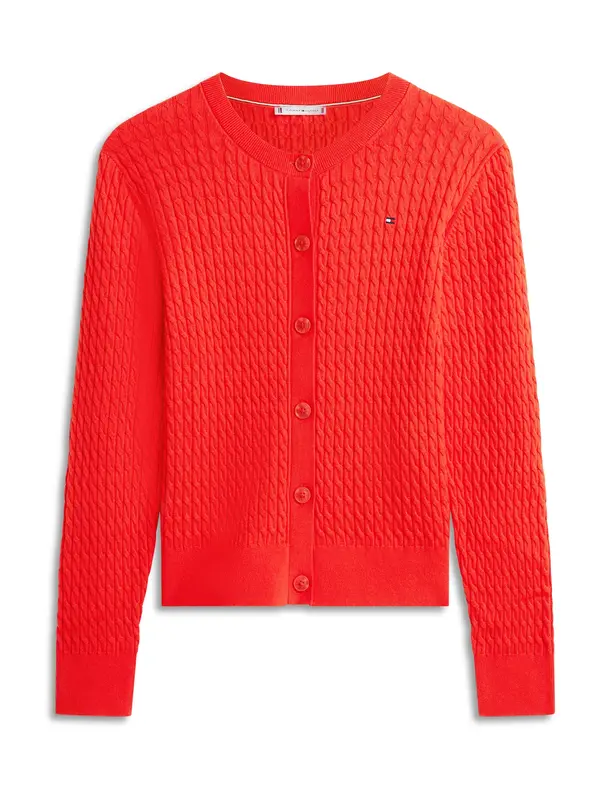 TOMMY HILFIGER TOMMY HILFIGER Pletena jopa  oranžno rdeča