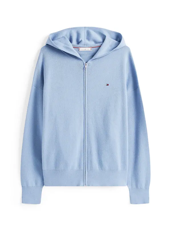 TOMMY HILFIGER TOMMY HILFIGER Pletena jopa  svetlo modra