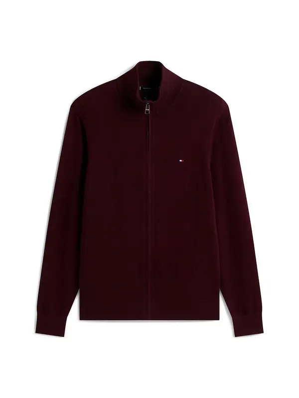 TOMMY HILFIGER TOMMY HILFIGER Pletena jopa  vinsko rdeča