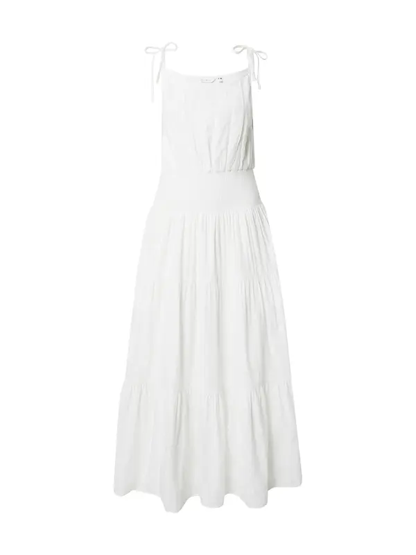 TOMMY HILFIGER TOMMY HILFIGER Poletna obleka 'Self- Strap Smock Midi'  bela