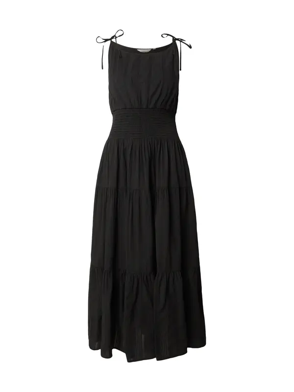 TOMMY HILFIGER TOMMY HILFIGER Poletna obleka 'Self- Strap Smock Midi'  črna