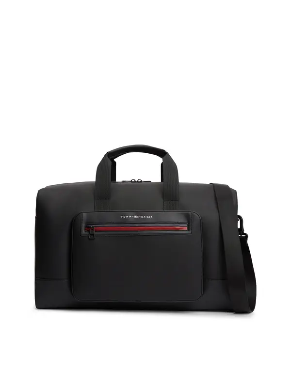TOMMY HILFIGER TOMMY HILFIGER Potovalna torba 'Foundation'  rdeča / črna