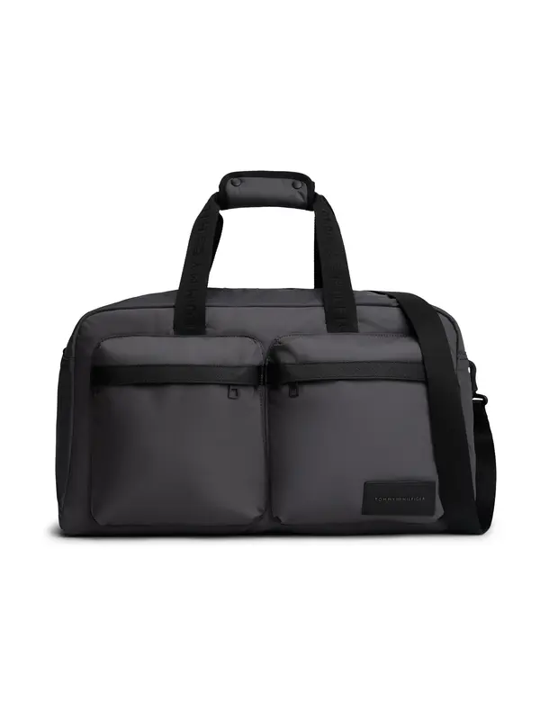 TOMMY HILFIGER TOMMY HILFIGER Potovalna torba  temno siva / črna