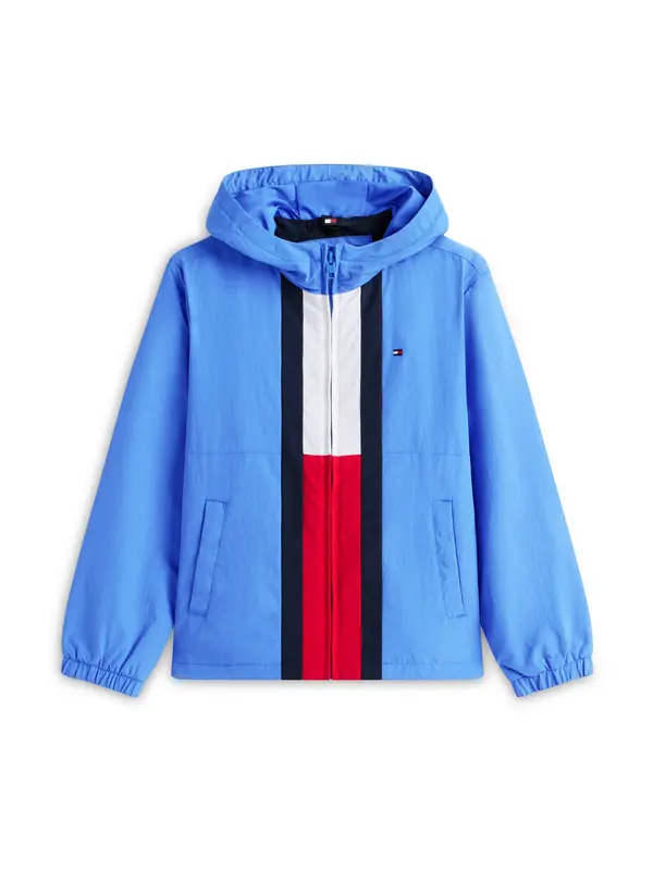 TOMMY HILFIGER TOMMY HILFIGER Prehodna jakna  azur / temno modra / rdeča / bela