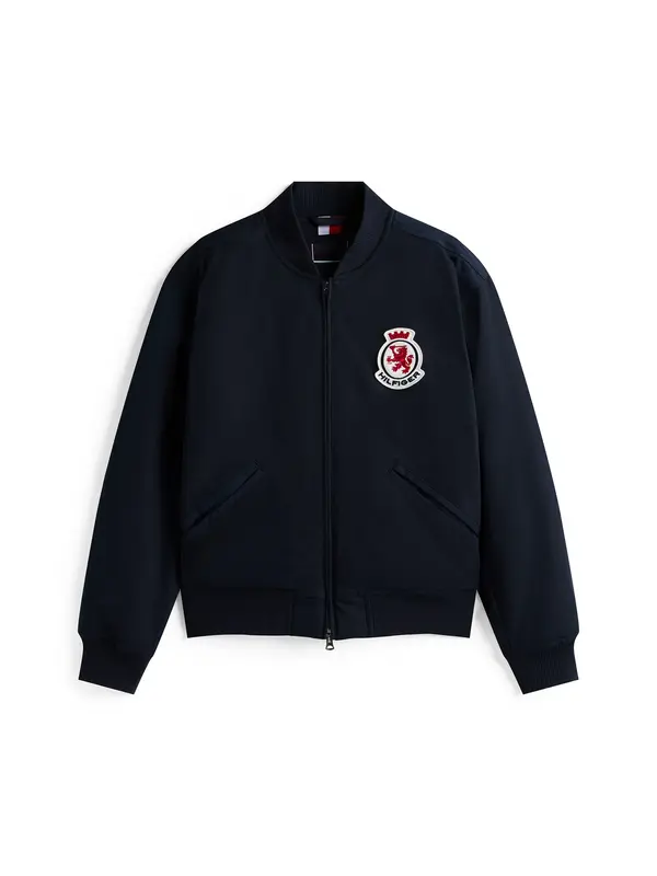 TOMMY HILFIGER TOMMY HILFIGER Prehodna jakna 'Crest'  marine / rdeča / bela