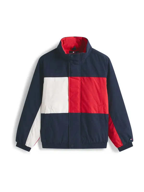 TOMMY HILFIGER TOMMY HILFIGER Prehodna jakna 'HERITAGE'  mornarska / rdeča / bela