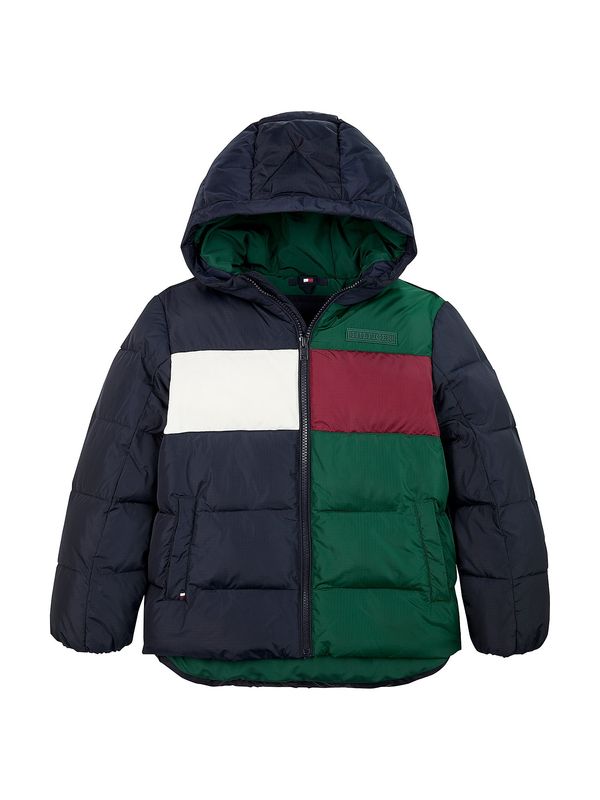 TOMMY HILFIGER TOMMY HILFIGER Prehodna jakna  marine / temno zelena / rdeča / bela