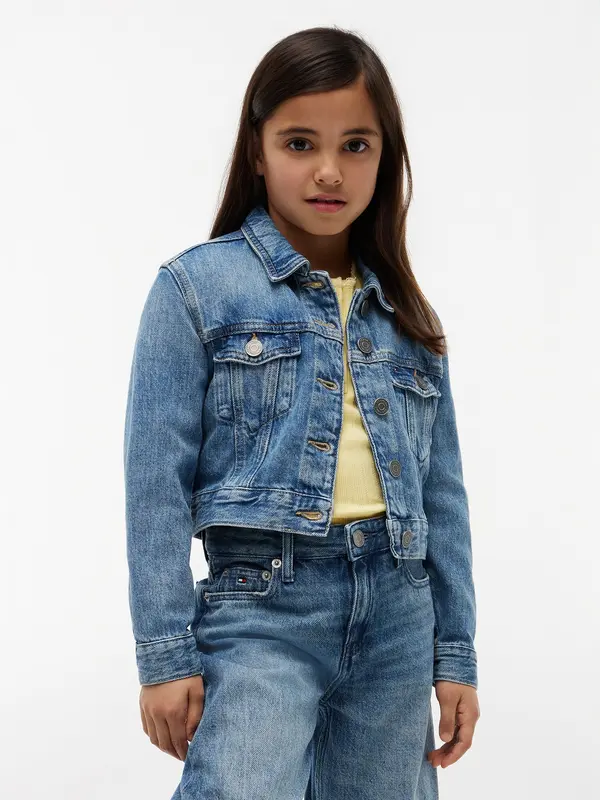 TOMMY HILFIGER TOMMY HILFIGER Prehodna jakna  mornarska / moder denim / rdeča / bela