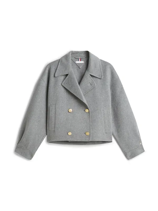 TOMMY HILFIGER TOMMY HILFIGER Prehodna jakna  pegasto siva