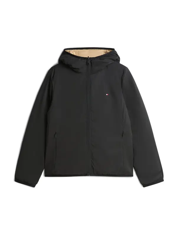 TOMMY HILFIGER TOMMY HILFIGER Prehodna jakna  pesek / črna