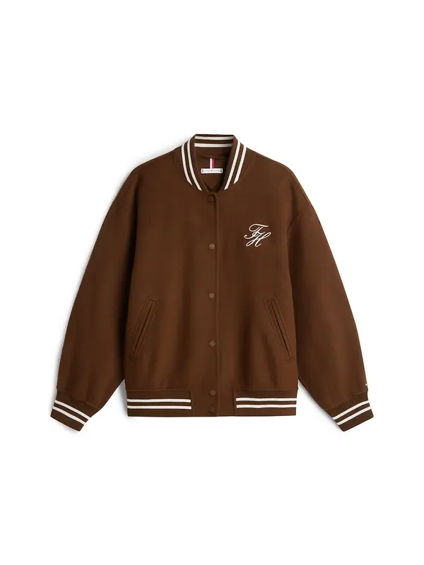 TOMMY HILFIGER TOMMY HILFIGER Prehodna jakna  rjava / bela