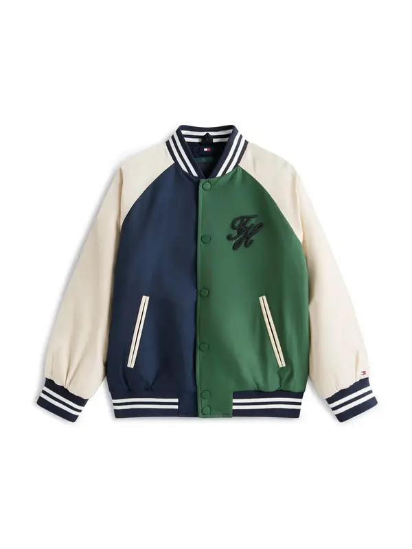 TOMMY HILFIGER TOMMY HILFIGER Prehodna jakna  svetlo bež / temno modra / zelena