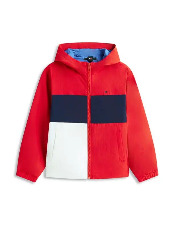 TOMMY HILFIGER TOMMY HILFIGER Prehodna jakna  temno modra / rdeča / bela
