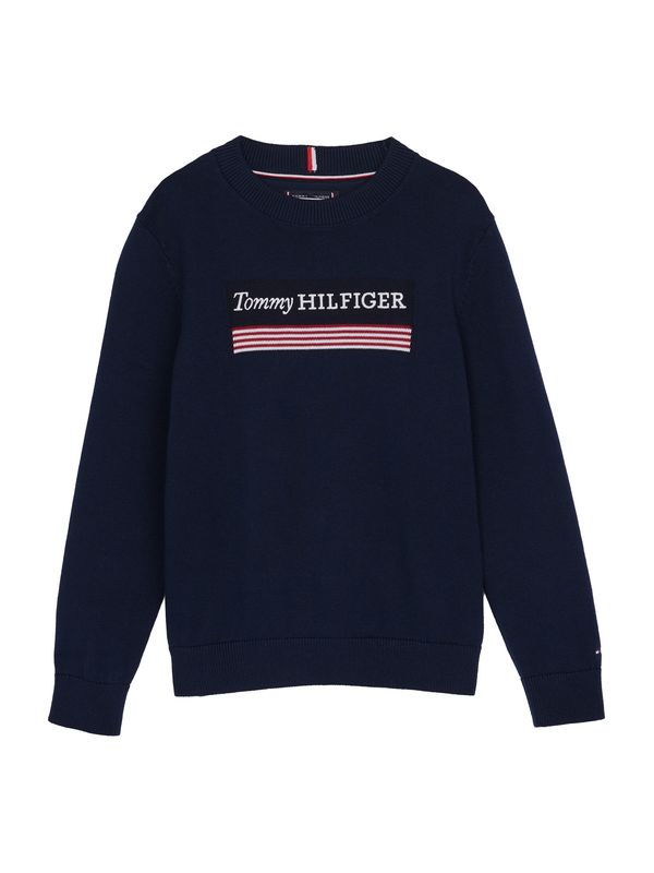 TOMMY HILFIGER TOMMY HILFIGER Pulover '1985'  marine / rdeča / bela