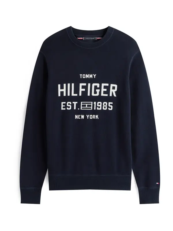 TOMMY HILFIGER TOMMY HILFIGER Pulover 'ATHLEISURE'  temno modra / bela