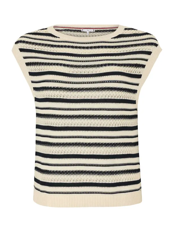 TOMMY HILFIGER TOMMY HILFIGER Pulover  bež / črna