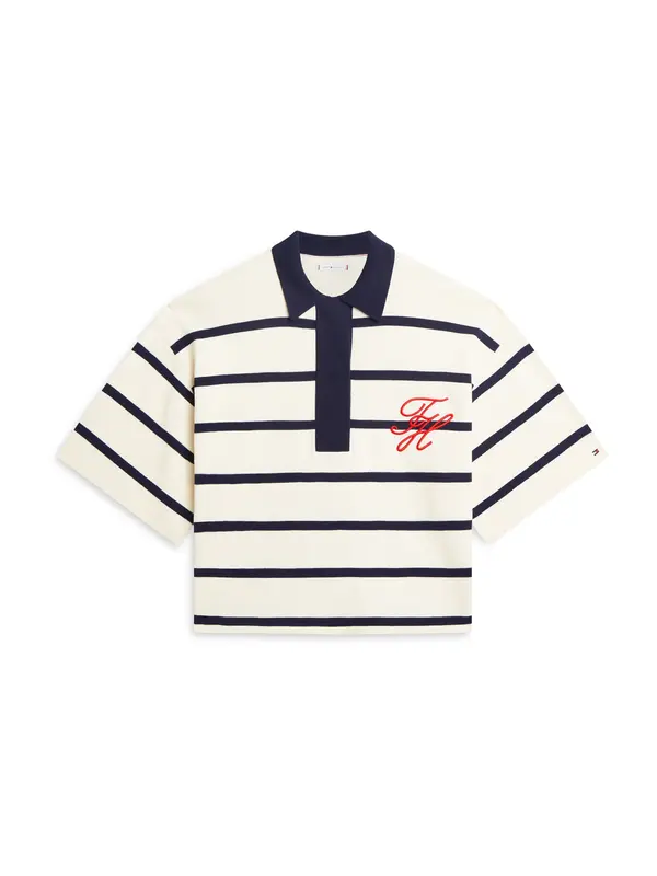 TOMMY HILFIGER TOMMY HILFIGER Pulover  bež / mornarska / rdeča