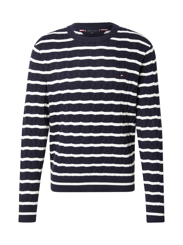 TOMMY HILFIGER TOMMY HILFIGER Pulover 'CLASSIC'  mornarska / bela