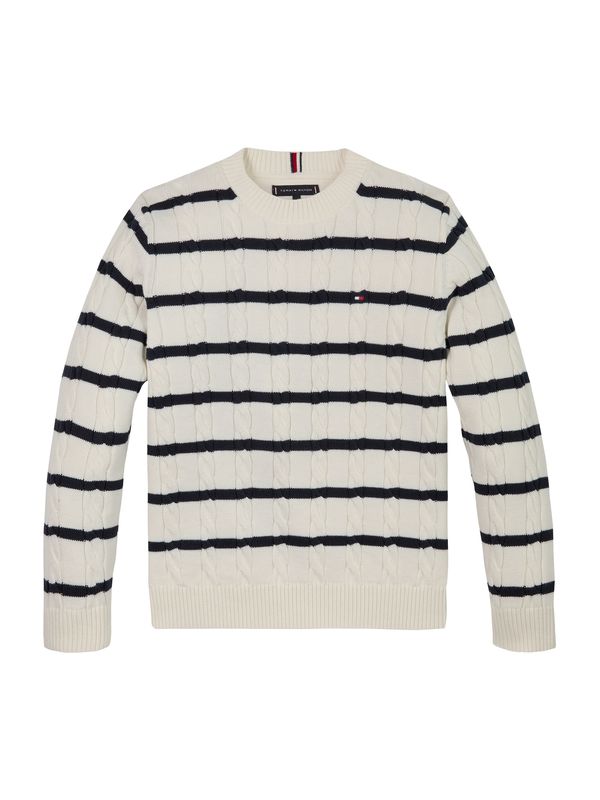 TOMMY HILFIGER TOMMY HILFIGER Pulover  črna / off-bela