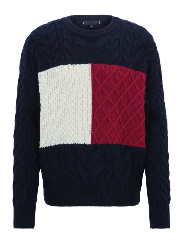 TOMMY HILFIGER TOMMY HILFIGER Pulover  ecru / marine / burgund