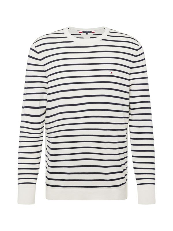 TOMMY HILFIGER TOMMY HILFIGER Pulover 'Essential'  marine / bela