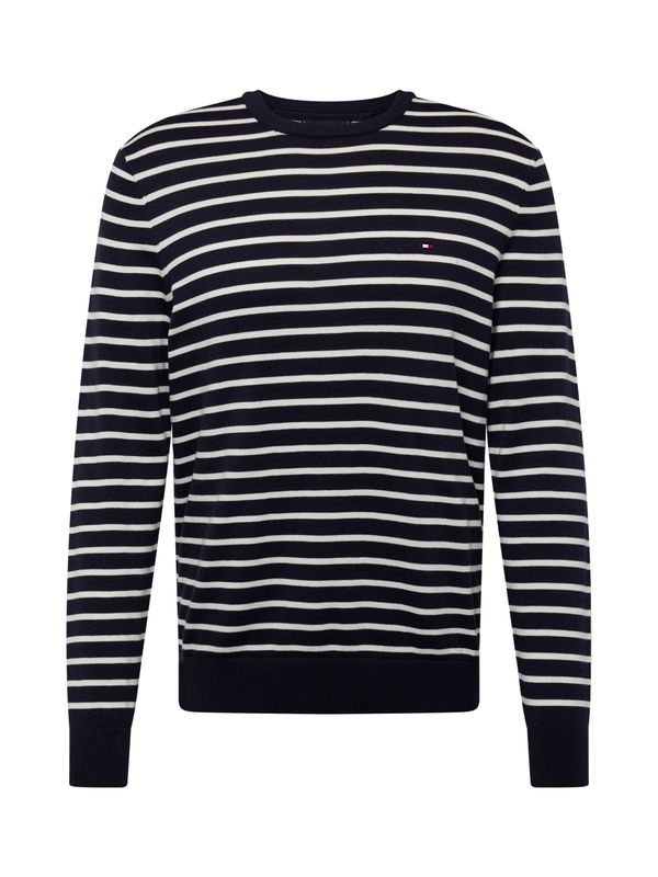 TOMMY HILFIGER TOMMY HILFIGER Pulover 'Essential'  marine / bela